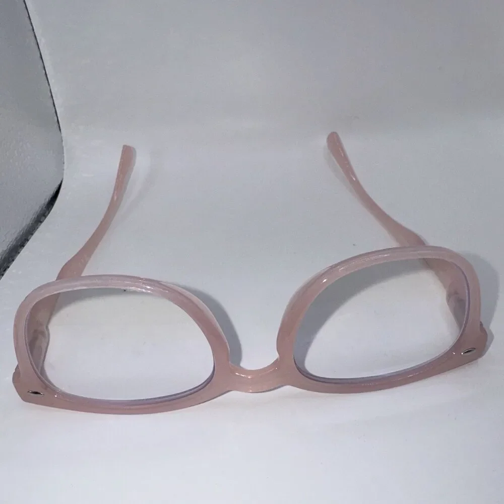 Rae Dunn Women’s Pink Cat Eye Full Rim Plastic Solid Eyeglass Frames